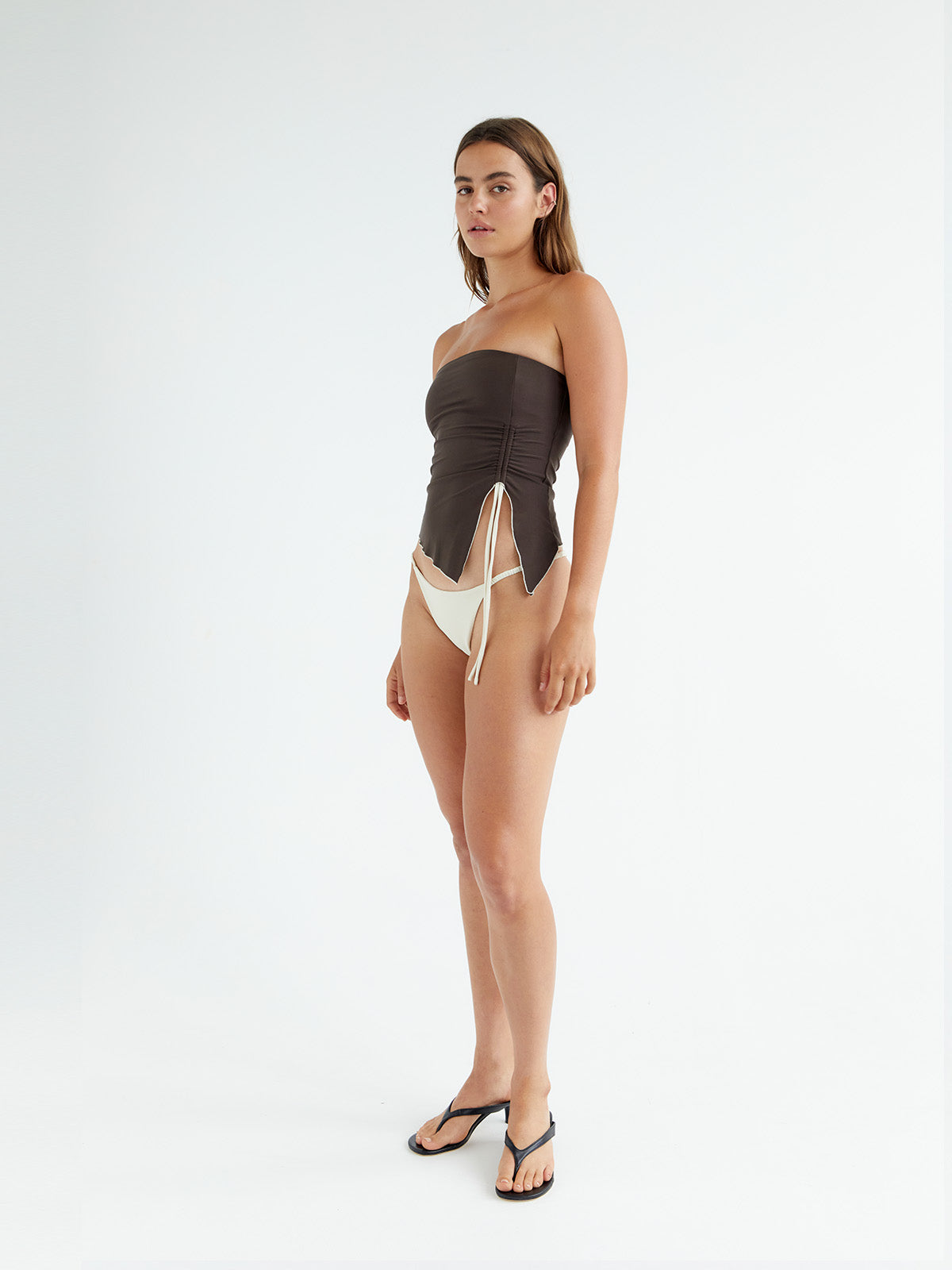 Mia Swim Top Brown - Mise Swimwear